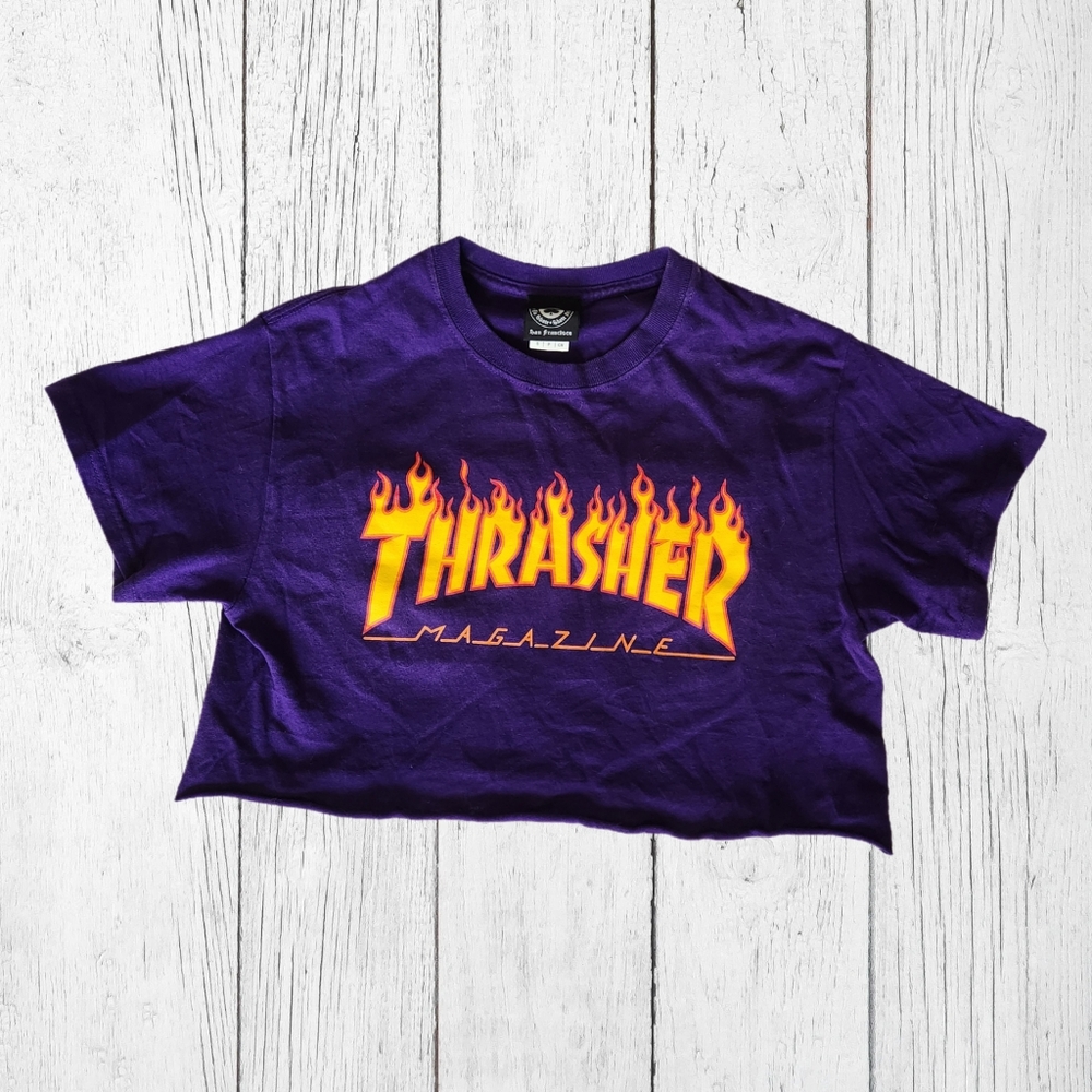 Purple Thrasher Crop Top